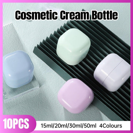 10PCS Square Lightproof Cream Jars Cosmetics Containers Skincare Lotion Makeup Jars