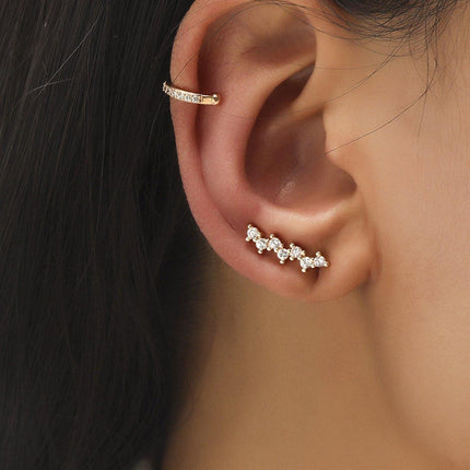 Simple Ear Clips No Piercing Stud Earrings Set Non Pierced Fashion Jewellery