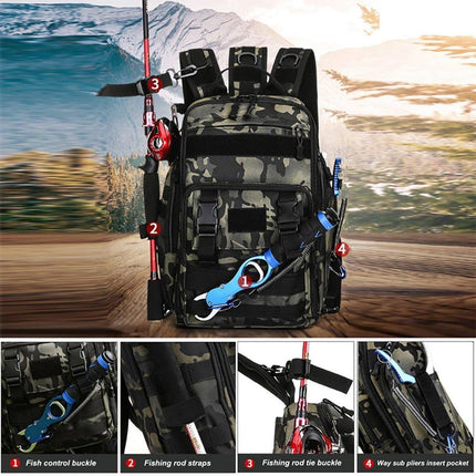 Fishing Tackle Backpack Storage Bag Shoulder Fishing Gear Bags Outdoor Backpack