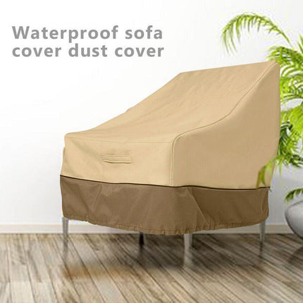 Outdoor Waterproof Patio Chair Lounge Deep Seat Cover Furniture Cover Beige Coffee - Aimall