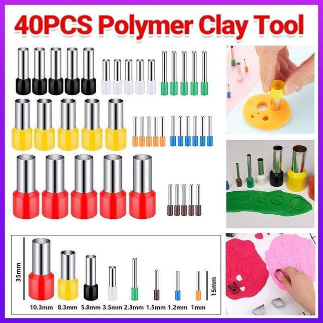 40Pcs Baking Polymer Clay Tool Mini Micro Round Circle Cookie Cutters Au Stock - Aimall