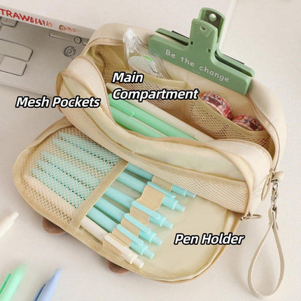Multifunction Pencil Case For Boys Girls Embroidered Large Capacity Pencil Case