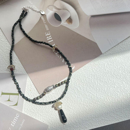 Natural Earth Colour Stone Necklace For Women Handmade Bohemian Jewelry Fashion