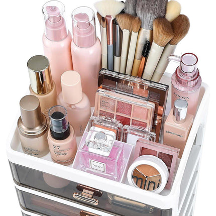 3Layer Cosmetic Organiser Storage Drawer Case Makeup Box for Home and Bathroom