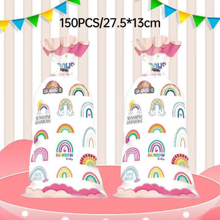 150PCS Rainbow Series Candy Bag Children's Birthday Party Gift Bag Christmas
