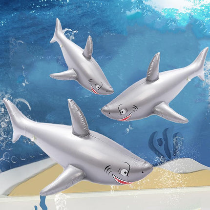 PVC Simulation Inflatable Shark Fun Water Toys For Kids Children Swimming Pool - Aimall