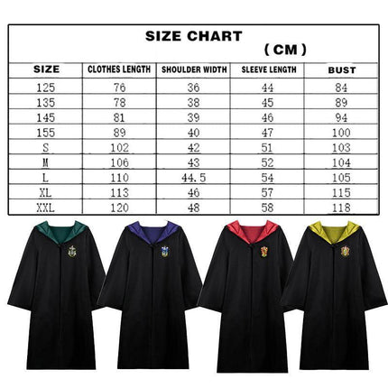 AU Harry Potter Gryffindor Ravenclaw Slytherin Robe Cloak Tie Costume Wand Scarf - Aimall