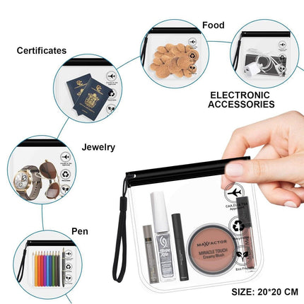 10pcs Frosted Zipper Pouch Document Mask Storage Bag Underwear Towel Organizer