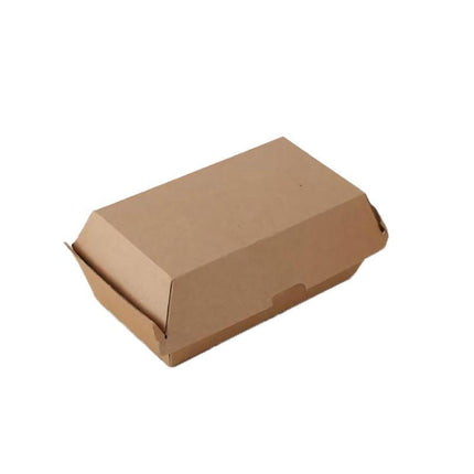 UP To 250PCS New Cardboard Hot Dog Box - Brown Corrugated Kraft - Plain - Aimall