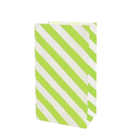 100X Colourful Plaid Kraft Paper Bag Candy Cookie Snack Cake Gift Bags 13*8*24CM - Aimall