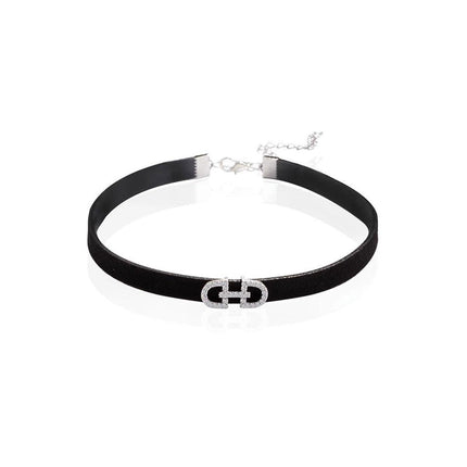 Elegant Black Necklace Simple and Stylish Temperament Jewelry for Women and Girl