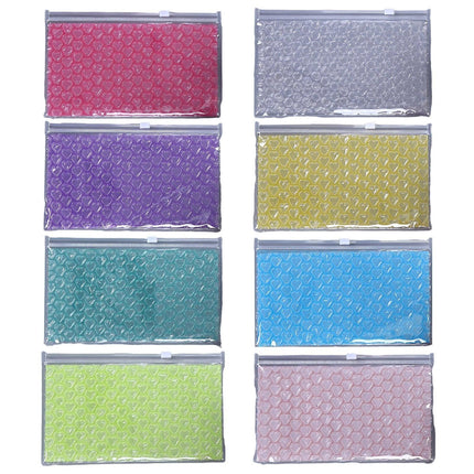 10pcs PVC Bubble Zipper Bag Thick Cosmetic Storage Pouch for Travel and Makeup