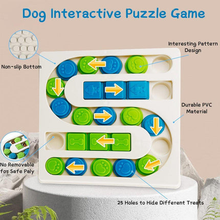 Interactive Dog Puzzle Toy S Shaped Treat Dispenser Pet Training Food Feeder