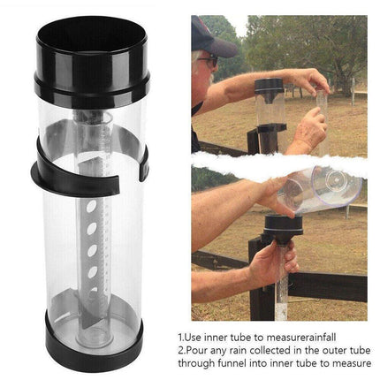 Outdoor Rain Gauge Weather Station Rainfall Measuring Collector for Garden Yard