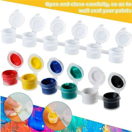 240x Empty Paint Pot 40 Strips Acrylic Mini Watercolor Draw Pigment Plastic Box - Aimall