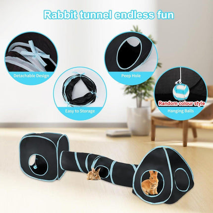 Collapsible Cat Tunnel Interactive Drill Bucket Fun Pet Toy for Cats Indoor Play