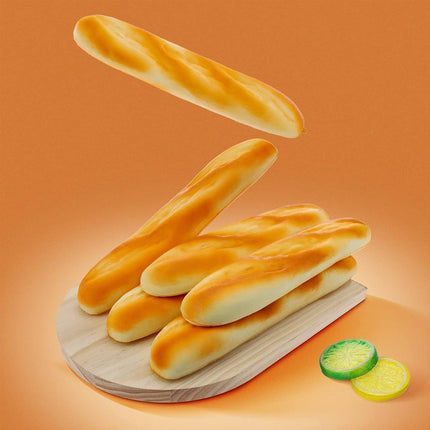 2pcs Long Bread Food Display Model Realistic Fake Bread for Bakery Decoration