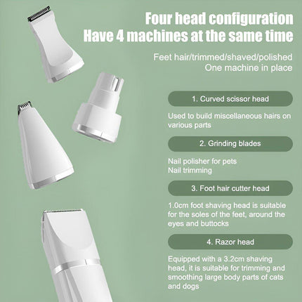 Rechargeable Pet Hair Clippers Professional Grooming Kit for Cats and Dogs