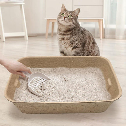 5pcs Disposable Cat Litter Pan Open Design Easy Clean Litter Box Pet Cleaning