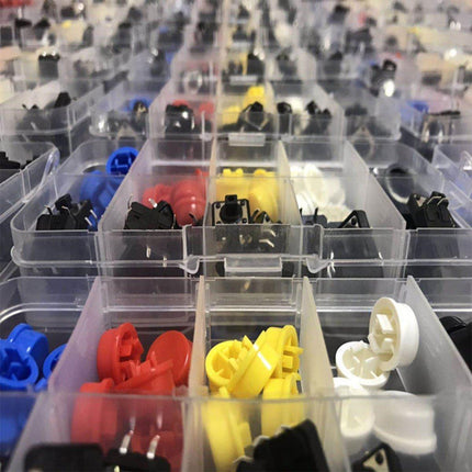 25Pcs Round Tap Switch Buttons with Key Cap Replacement Parts for Home Appliance