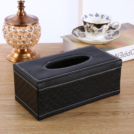 High-End PU Leather Tissue Box Holder for Hotel Home Office Decor Elegant Design