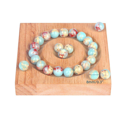 Blue Shoushan Stone Beads Blue Emperor Stone Beads Semi-finished DIY Accessories