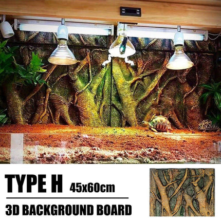 Pet Reptile Tank Board 3D Foam Backgrounds and Habitat Decoration 9 Styles - Aimall