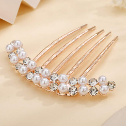 Elegant Rhinestone Hair Comb Girl Hair Accessories Disc Alloy Headwear