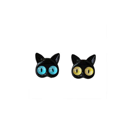 Vintage Black Stud Earrings Women Retro Style Dripping Oil Fashion Jewelry