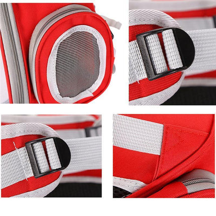 Space Capsule Pet Backpack Carrier in use