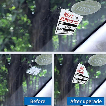 2Rolls Car Oil Change Maintenance Reminder Stickers for Vehicle Service Tracking