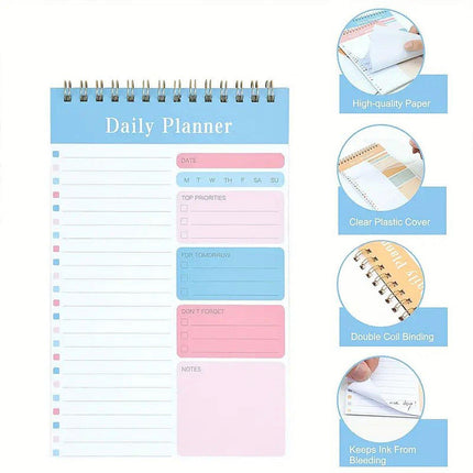 20PCS A5 Spiral Week Planner Efficient Time Management Notebook Schedule Book