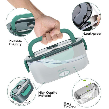 Portable Electric Lunch Box Heated Thermal Insulated Food Warmer for Home