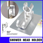 Adjustable Bracket Suction Shower Head Handset Holder Bathroom Wall Mount +Hooks - Aimall