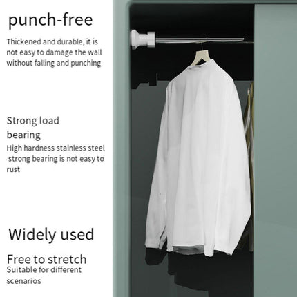 Adjustable Shower Curtain Tension Rod Extendable Closet Pole Rack for Bathroom