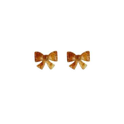 Brown Bow Earrings Artistic Jewelry for Girls Cute Trendy Fashion Accessory