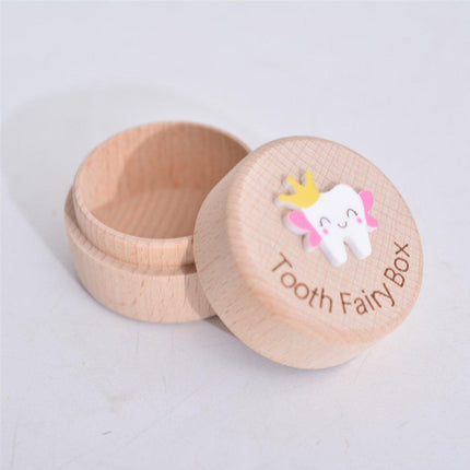 Wooden Baby Teeth Hair Keepsake Box Memory Storage for Boys Girls Hair Holder