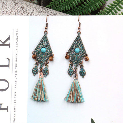 Vintage Tassel Earrings for Women Long Ethnic Style Dangle Fashion Jewellery