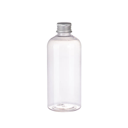 20pcs Brown Transparent Cosmetic Bottles with Aluminum Lids for Packaging