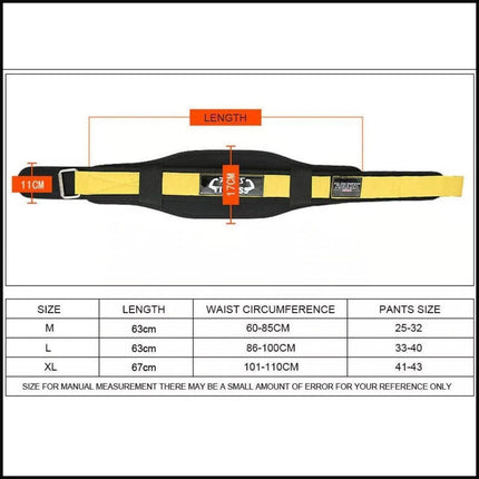 Fitness Weight Lifting Belt Barbell Dumbell Training Back Support Men Women M - Aimall