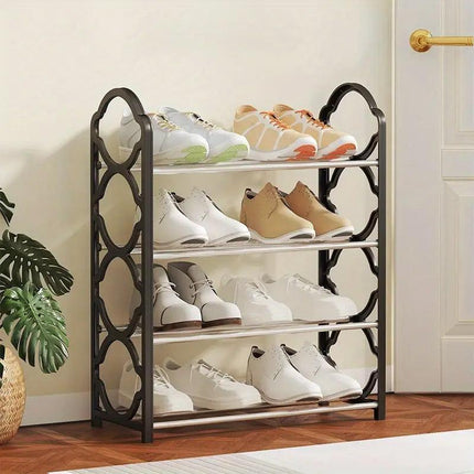 Four Layer Shoe Rack Storage Organizer Multi Tier Shoe Shelf for Entryway Closet