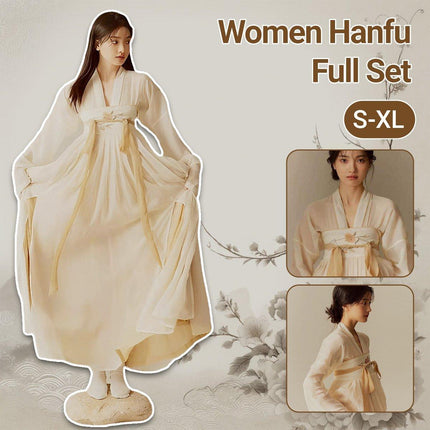 Hanfu Woman Ancient Style Chest-Length Skirt Daily Wear Traditional Outfit