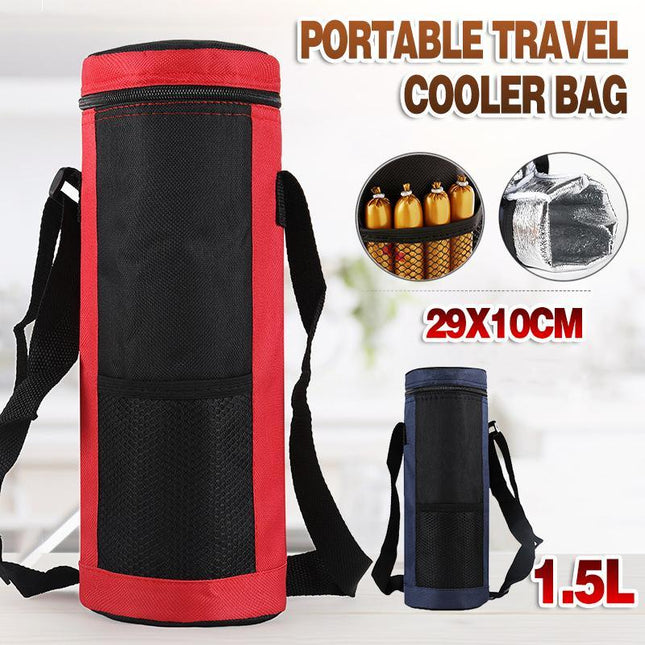 New Wine Portable Travel Cooler Bag Insulated Wine Bottle Tote Carrier - Aimall