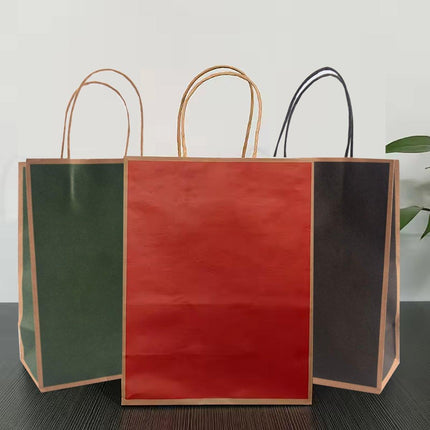 Gift Kraft Paper Bags for Packaging and Takeaway 50PCS
