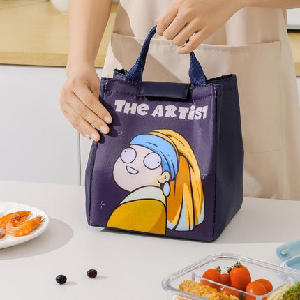 Printing Thermal Insulated Portable Lunch Bag Large Capacity Picnic Box Kids - Aimall