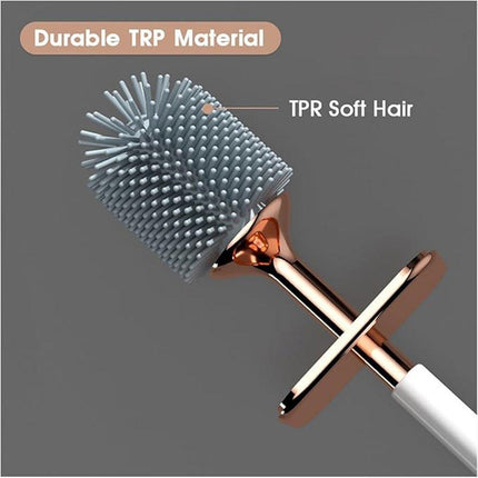 Silicone Toilet Brush Wall-mounted Design for Toilet Cleaning
