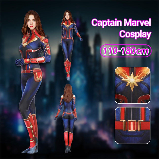 Halloween Cos Leotard Cosplay Cosplay Stage Performance Costume Jumpsuit Christmas Marvel Captain