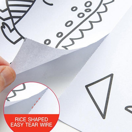 Children's Drawing Roll W/12Pens,DIY Sticky Filling Paper Early Educational Gift - Aimall