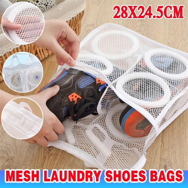 Mesh Laundry Shoes Bags Dry Shoe Organizer Portable Washing Bags - Aimall