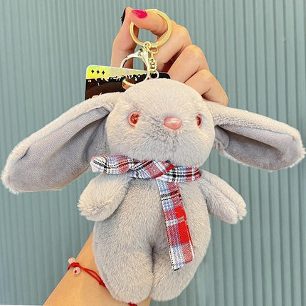 Cartoon Rabbit Doll Plush Toy Key Chain Accessories Bag Pendant Gift Keychain - Aimall